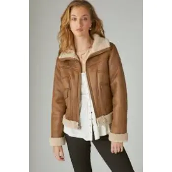 SUEDE FAUX SHEARLING JACKET 